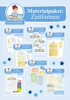 Vorschau - Arbeitsblätter - Kleines Materialpaket: Zeitformen (Tempusformen) - Deckblatt