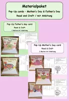 Vorschau - Arbeitsblätter - Materialpaket: Pop-Up Cards Mother's Day & Father's Day - Deckblatt