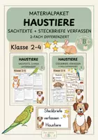 Vorschau - Arbeitsblätter - Steckbriefe verfassen Haustiere (Materialpaket), Kl. 2-4 - Deckblatt