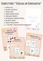 Vorschau - Arbeitsblätter - Komplettpaket Frühling im Kindergarten – Spiele, Bewegung & Lernmaterialien - Deckblatt
