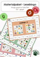 Vorschau - Spiele - Materialpaket Lesebingo Ch, Ü, Ö - Deckblatt