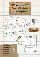 Vorschau - Arbeitsblätter - Materialpaket interaktive DaZ A1 Wortschatz-Übungen Deutsch/Ukrainisch - Deckblatt