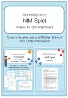 Vorschau - Stundenentwürfe - Materialpaket NIM Spiel für Unterrichtsbesuch (Gewinnstrategien) - Deckblatt