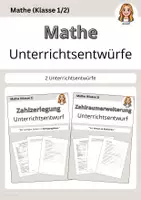 Vorschau - Stundenentwürfe - Materialpaket Unterrichtsentwürfe Mathe - Deckblatt