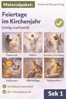 Vorschau - Arbeitsblätter - Materialpaket "Feiertage im Kirchenjahr" (Feste und Riten) - Deckblatt