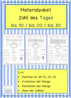 Vorschau - Arbeitsblätter - Materialpaket Zahl des Tages 10, 20, 30 - Deckblatt