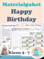 Vorschau - Arbeitsblätter - Materialpaket: Happy Birthday - Deckblatt