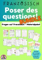 Vorschau - Unterrichtsreihen - Materialpaket- poser des questons en français / Fragen auf Französisch - Deckblatt