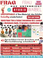 Vorschau - Stundenentwürfe - DAZ - Tiere & Farben | WORTSCHATZTRAINING - DAZ - Bundle - Deckblatt