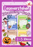 Vorschau - Arbeitsblätter - Deutsch Leseverstehen Jahreszeiten Bundle (Klasse 2–3) - Deckblatt