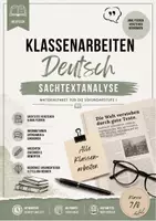 Vorschau - Arbeitsblätter - Materialpaket Klassenarbeiten Deutsch 7/8: Sachtextanalyse - Deckblatt