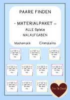 Vorschau - Spiele - Materialpaket Alle Paare finden Spiele mit Malaufgaben zu jeder Reihe - Deckblatt