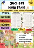 Vorschau - Arbeitsblätter - Suchsel Mega Paket Grundschule - 15 Rätsel - Deckblatt