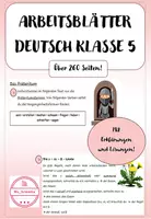 Vorschau - Mal- und Bastelvorlagen - Materialpaket Deutsch Klasse 5 - Deckblatt