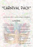 Vista previa - Juegos / Gamificación - CARNIVAL PACK 20 recursos (letra ligada) - Portada