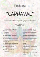 Vista previa - Juegos / Gamificación - Pack de CARNAVAL 22 recursos (letra ligada) - Portada