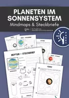 Vorschau - Arbeitsblätter - Sparpaket XL: 8 Planeten unseres Sonnensystems - Mindmaps + Steckbriefe - Deckblatt