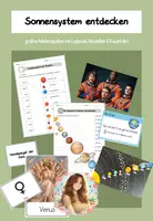 Vorschau - Mal- und Bastelvorlagen - Sonnensystem entdecken – großes Materialpaket mit Lapbook, Modellen & Raumfahrt - Deckblatt