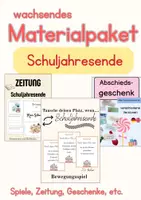 Vorschau - Stundenentwürfe - Schuljahresende wachsendes Materialpaket - Deckblatt