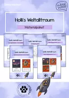 Vorschau - Mal- und Bastelvorlagen - Materialpaket - Holli´s Weltalltraum - Deckblatt