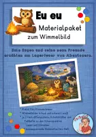 Vorschau - Arbeitsblätter - Buchstabe Eu eu: Wimmelbild/Plakat und Material zur Buchstabeneinführung und -übung - Deckblatt