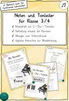 Vorschau - Arbeitsblätter - C-Dur-Tonleiter und Klaviatur - Notenlesen Klasse 3/4 - Deckblatt