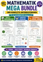 Vorschau - Unterrichtsreihen - 📐🎲 Mathematik Mega Bundle Sek I – Wahrscheinlichkeit, Symmetrie & Flächeninhalt | 180+ Seiten Unterrichtsmaterial - Deckblatt