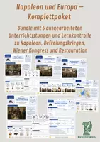 Vorschau - Unterrichtsreihen - Napoleon und Europa – Komplettpaket - Bundle mit 5 ausgearbeiteten Unterrichtsstunden und Lernkontrolle - Deckblatt