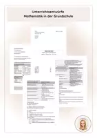 Vorschau - Stundenentwürfe - Unterrichtsentwürfe Mathe - Deckblatt