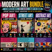 Vorschau - Präsentationen/Tafelbilder - Modern Art Bundle | Abstract Art, Street Art & Pop Art Lessons - Deckblatt