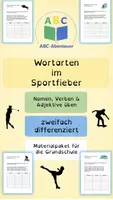 Vorschau - Arbeitsblätter - Materialpaket Wortarten im Sportfieber - Nomen, Verben & Adjektive üben - Deckblatt