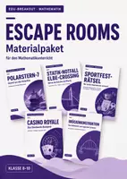 Vorschau - Stundenentwürfe - XXL-Materialpaket: Kooperative Mathe-Escape-Rooms / Edu-Breakouts (Klasse 7-10) - Deckblatt