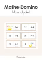 Vorschau - Spiele - Mathe-Domino (Materialpaket) - Deckblatt