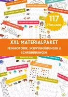 Vorschau - Arbeitsblätter - Feinmotorik, Schwungübungen & Schreibübungen | Das ultimative XXL-Materialpaket - 117 Seiten | Feinmotorik trainieren für Kita, Vorschule & Grundschule - Deckblatt