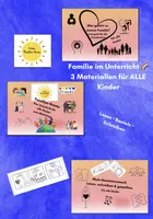 Vorschau - Stundenentwürfe - Familie im Unterricht 🌈 – 3 inklusive Materialien für die Grundschule (Lesen, Basteln & Schreiben) - Deckblatt