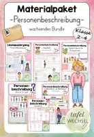 Vorschau - Arbeitsblätter - Materialpaket/Bundle: Personenbeschreibung (Kl.2-4) - Deckblatt