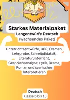 Vorschau - Stundenentwürfe - UPP Deutsch – Wachsendes Materialpaket - Deckblatt
