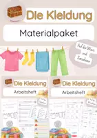 Vorschau - Arbeitsblätter - DaZ - die Kleidung - Arbeitshefte auf der Wort- und Satzebene - Materialpaket - Deckblatt