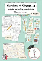 Vorschau - Arbeitsblätter - Abschied, Übergang weiterführende Schule, Sommerferien | Materialpaket - Deckblatt