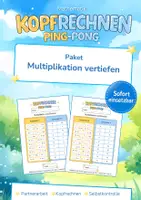 Vorschau - Arbeitsblätter - Ping-Pong Mathematik Paket: Multiplikation vertiefen - Deckblatt