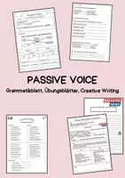 Vorschau - Arbeitsblätter - Materialpaket Passive Voice (Grammatikblatt, Übungsblätter, Creative Writing) - Deckblatt