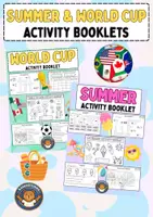 Vorschau - Stationenlernen - Summer & World Cup (Fußball-WM): Activity Booklets (Englisch Grundschule) - Deckblatt