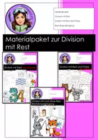 Vorschau - Arbeitsblätter - Materialpaket Division mit Rest - Deckblatt