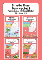 Vorschau - Arbeitsblätter - Schreibanlässe (Materialpaket 2 - Wimmelbilder mit Schreibblättern für Klasse 1-4) - Deckblatt