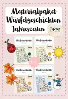 Vorschau - Spiele - Materialpaket Würfelgeschichten Jahreszeiten - Deckblatt
