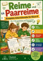 Vorschau - Stundenentwürfe - Materialpaket Gedichte: Reime und Paarreime (inkl. abschließender Klassenarbeit) - Deckblatt