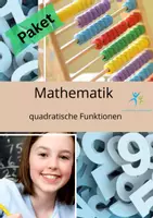 Vorschau - Arbeitsblätter - Materialpaket quadratische Funktionen m. Lösung - Deckblatt