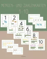 Vorschau - Arbeitsblätter - Materialpaket Mengen- und Zahlenkarten (1-10) - Deckblatt