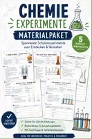 Vorschau - Stundenentwürfe - Materialpaket Chemie: 5 Arbeitsblätter zu klassischen Schülerexperimenten (Sek I) - Deckblatt
