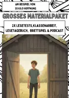 Vorschau - Unterrichtsreihen - 📘 Lesetests, Klassenarbeit, Lesetagebuch & 🎲 Brettspiel am Beispiel von „35 Kilo Hoffnung“ – Komplettpaket für den Deutschunterricht (A/B-Variante) - Deckblatt